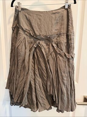 Boho Glam Crinkled Midi Skirt